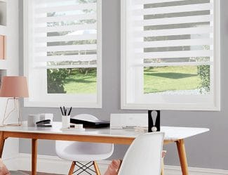 White aura blinds in home office in Wollongong, NSW