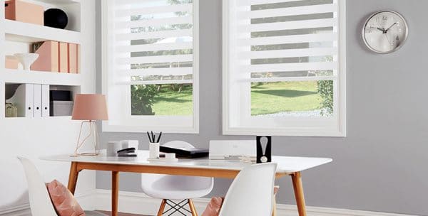 White aura blinds in home office in Wollongong, NSW